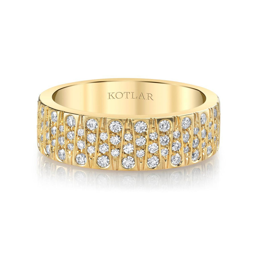Hearts and Arrows Diamond Artisan Pave Band