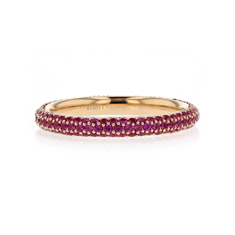 Moonlight Pink Sapphire Stackable Eternity Band