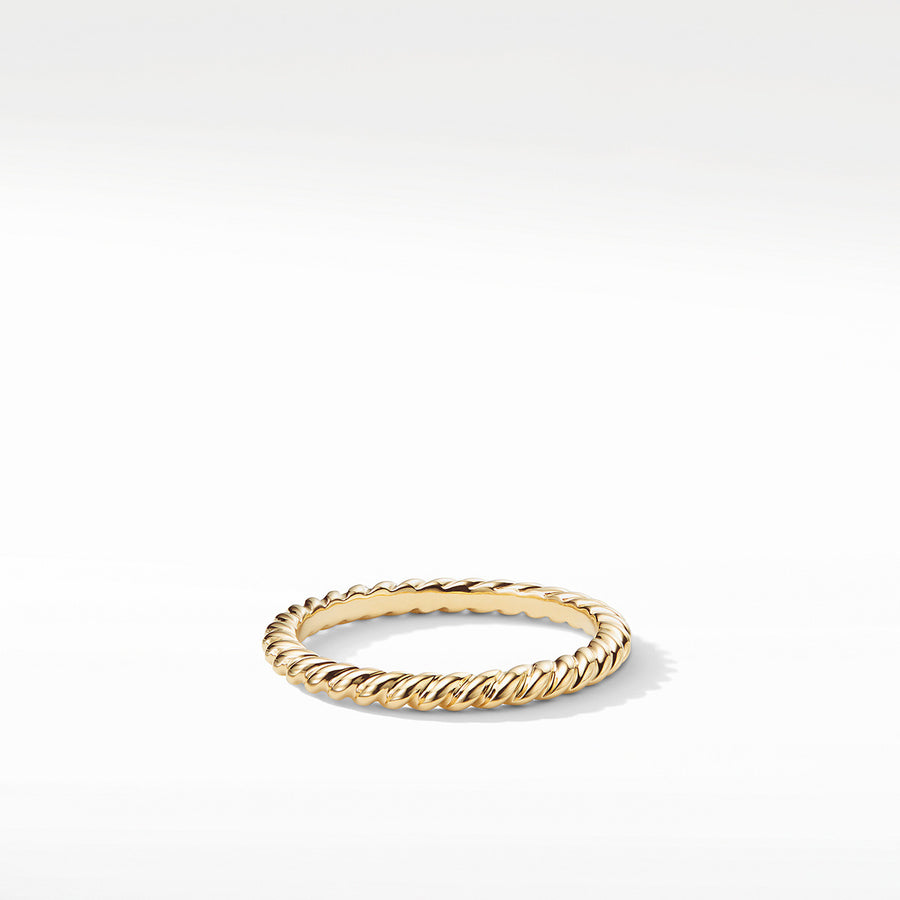DY Unity Cable Band Ring in 18K Yellow Gold