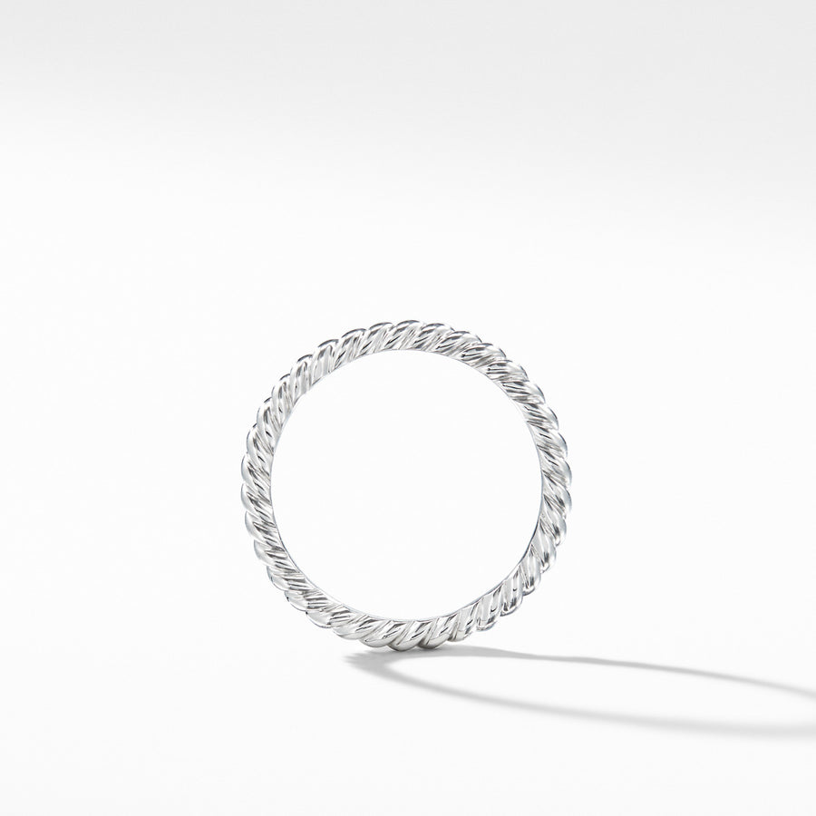 DY Unity Cable Wedding Band in Platinum, 2mm