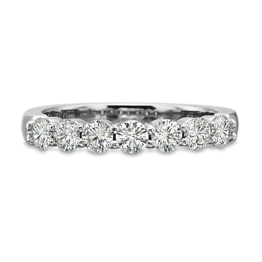 Half Round Diamond Shared Prong Band