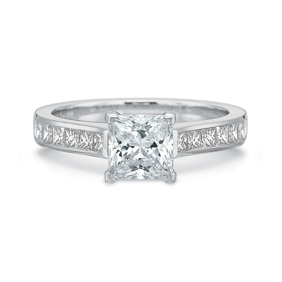 Petite Princess-cut Diamond Engagement Ring Setting