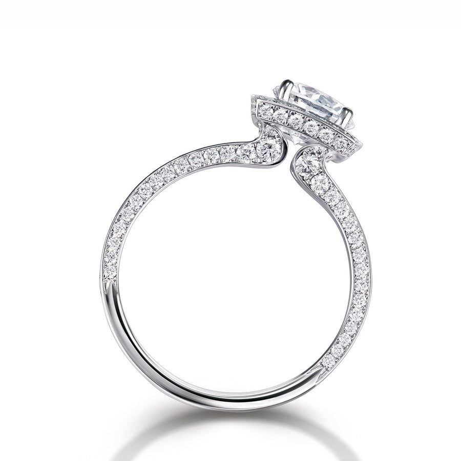 Kiss Pave Diamond Engagement Ring Setting