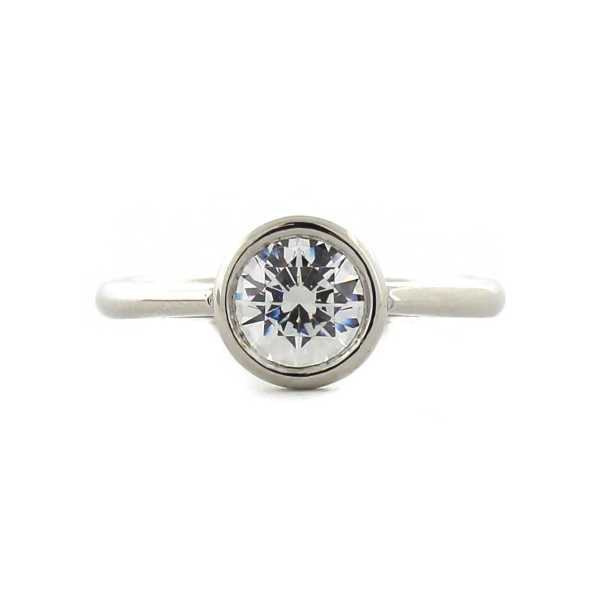 Floating Tension Bezel Diamond Ring Setting | Schwarzschild Jewelers