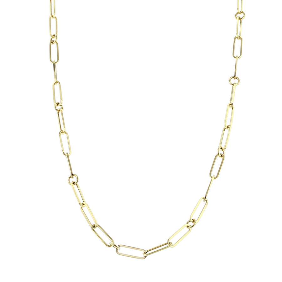 18K Fine Paperclip Link 22-Inch Chain