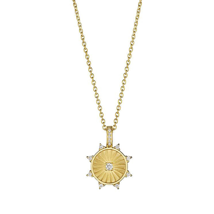 8 Point Wheel Medallion Necklace