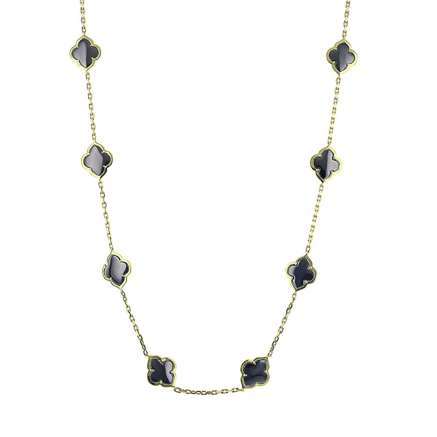 Hematite Clover Necklace