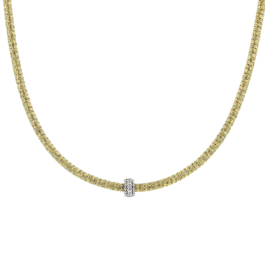 Necklace in Yellow and White Gold with Diamonds
