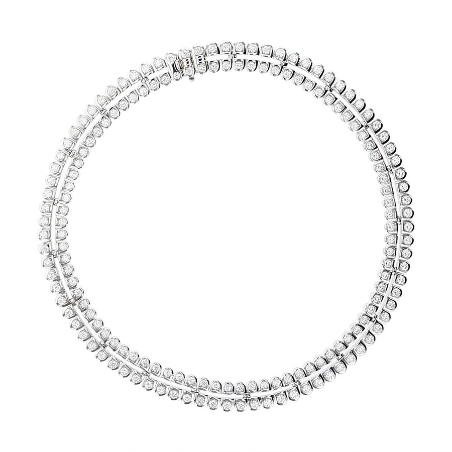 Scallop Artisan Pave 14-Inch Necklace