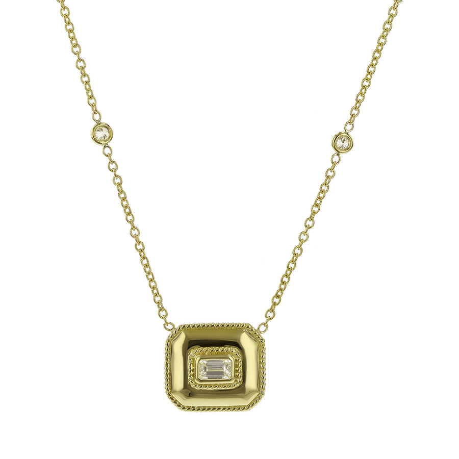 Emerald-Cut Diamond Necklace