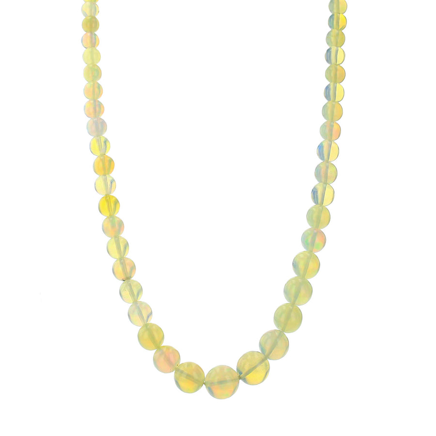 21-Inch Round Ethiopian Opal Bead Necklace