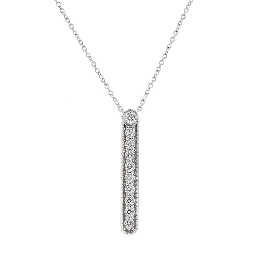 Cento Florentine Diamond Table Pendant Necklace