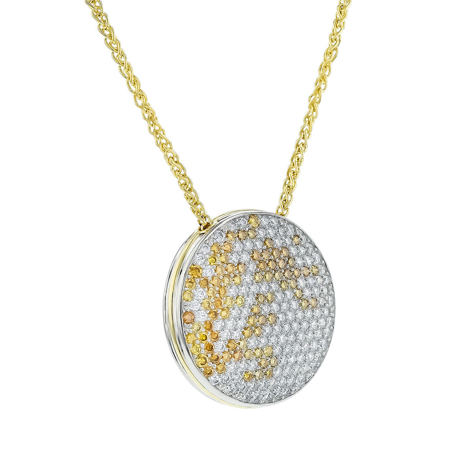 Lunar Landscape Diamond Pendant Necklace