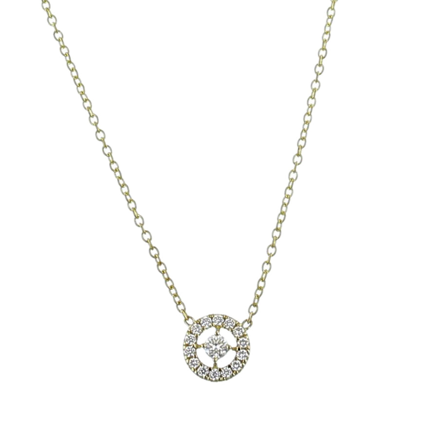 Diamond Halo Pendant Necklace