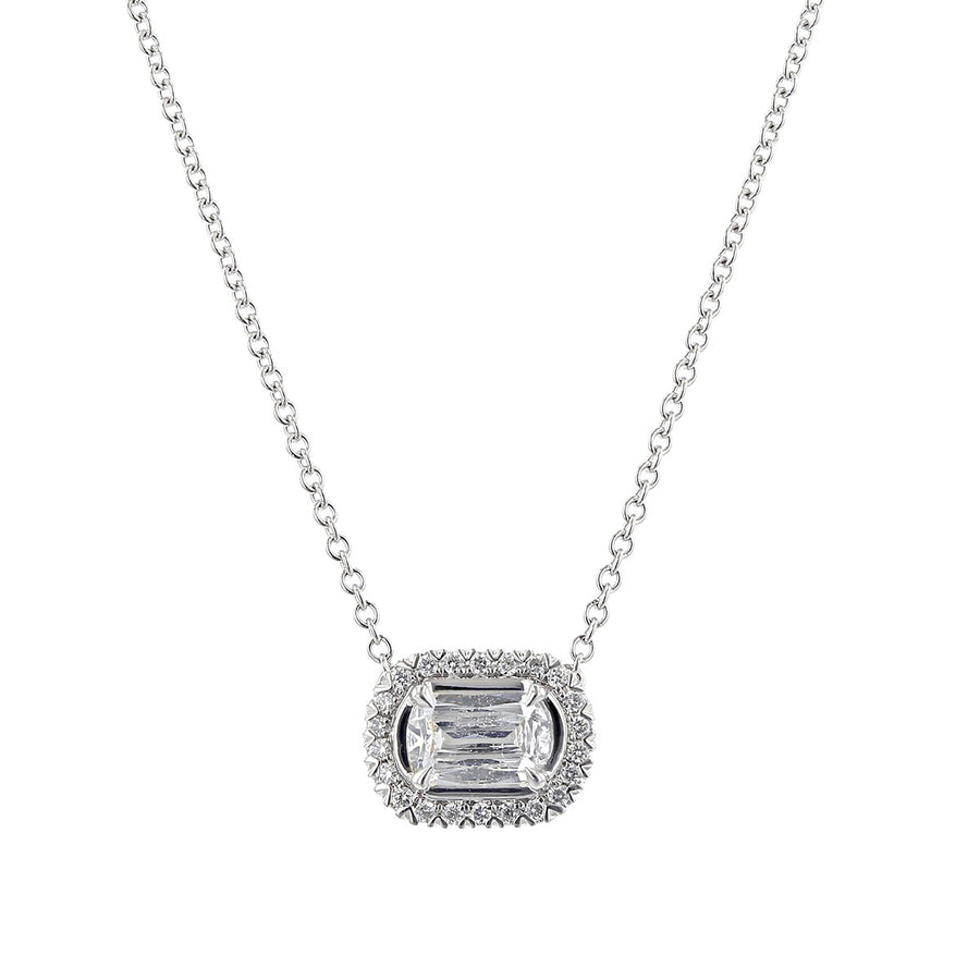 L'Amour Crisscut Diamond Halo Pendant