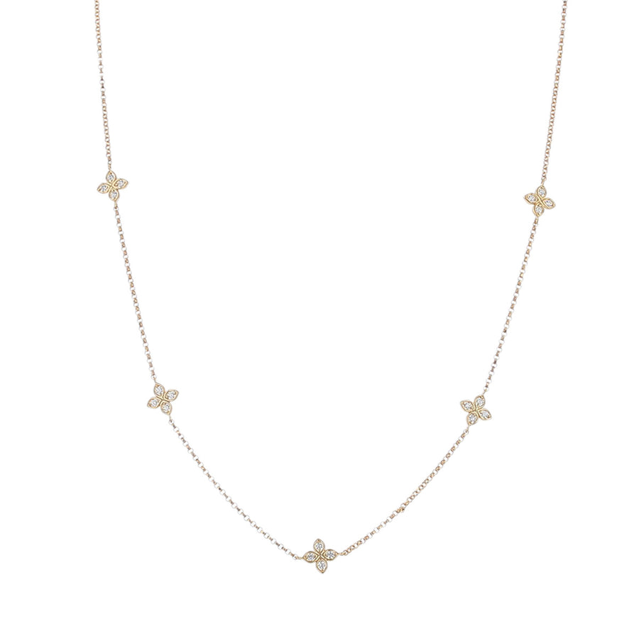 Love by the Yard Five Station Diamond Necklace