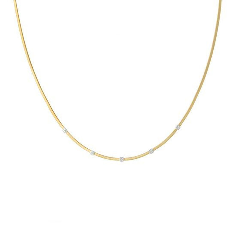 Masai Collection 18K Yellow Gold and Diamond Five Station Necklace