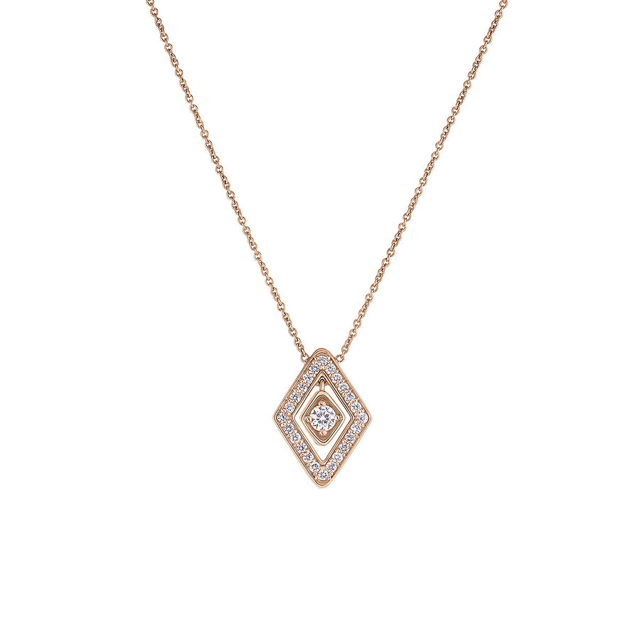 Diamonte 18K Rose Gold Diamond Necklace
