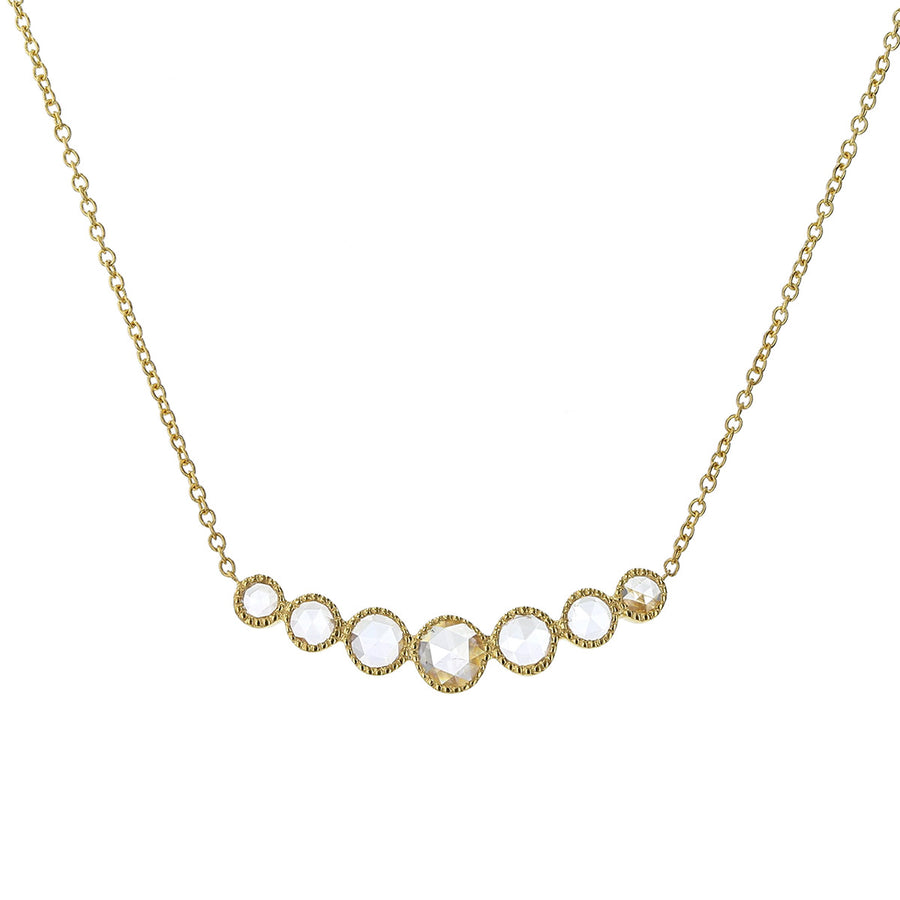 Grace Rose Cut Diamond Curved Necklace