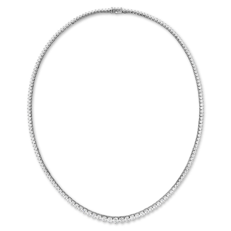 Graduated Diamond Line Necklace