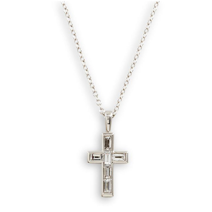 Platinum Diamond Cross Pendant