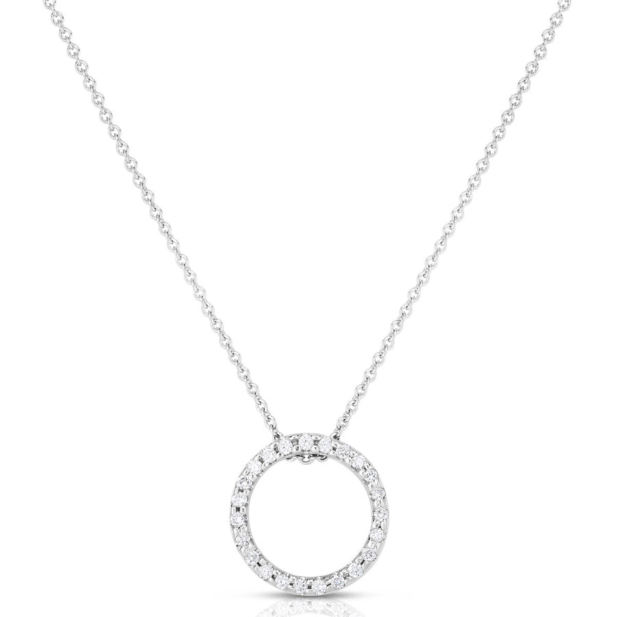 Circle Pendant with Diamonds