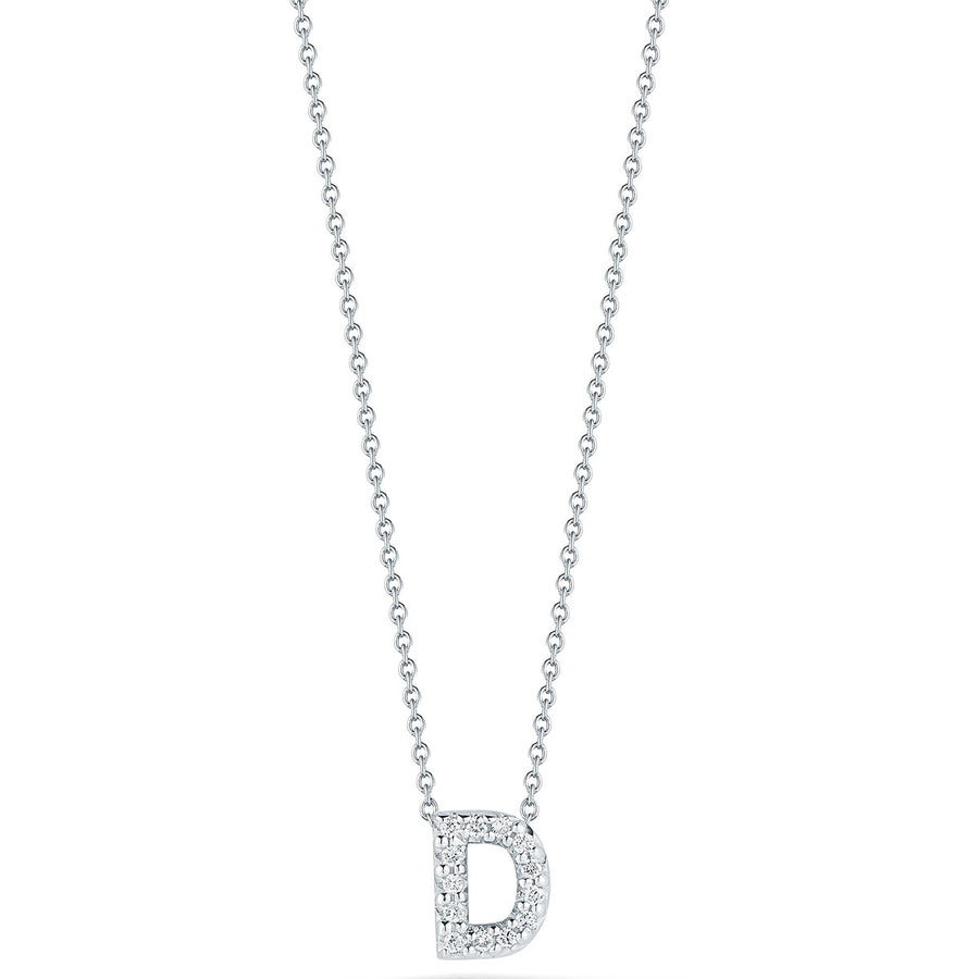 Love Letter D Pendant with Diamonds