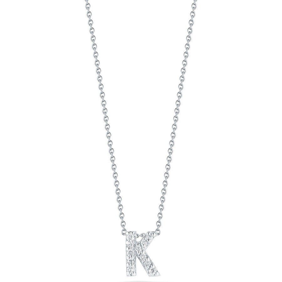 Love Letter K Pendant with Diamonds