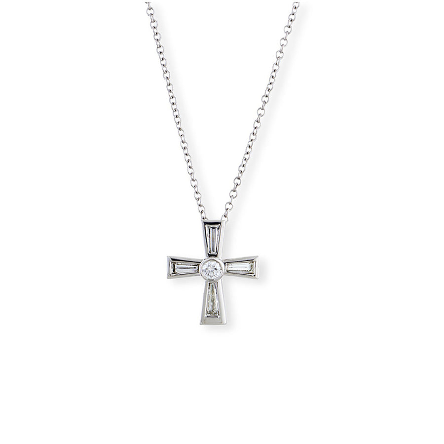 Platinum Diamond Cross Pendant