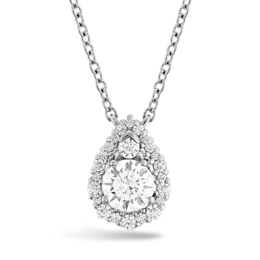 Hearts on Fire Teardrop Halo Pendant