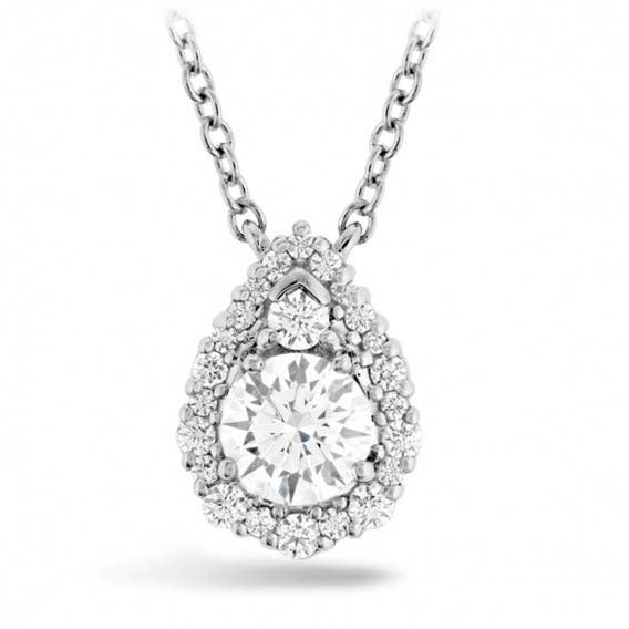 Hearts on Fire Teardrop Halo Pendant
