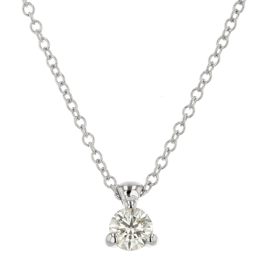 HOF Classic 3 Prong Solitaire Pendant