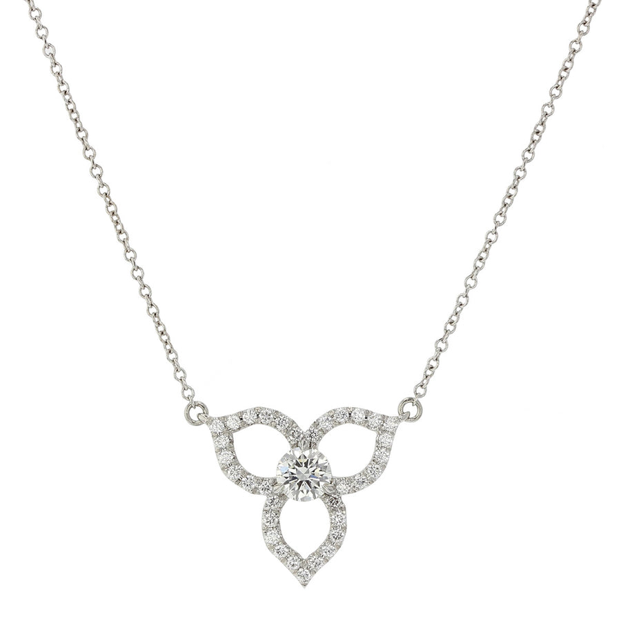 Diamond Flower Petal Pendant