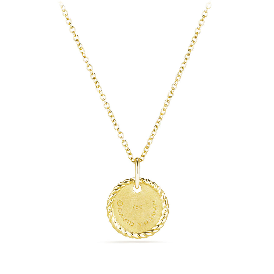 Initial Charm Necklace with Diamonds in Gold on Chain