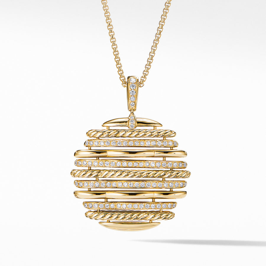 Tides Pendant Necklace in 18K Yellow Gold with Diamonds