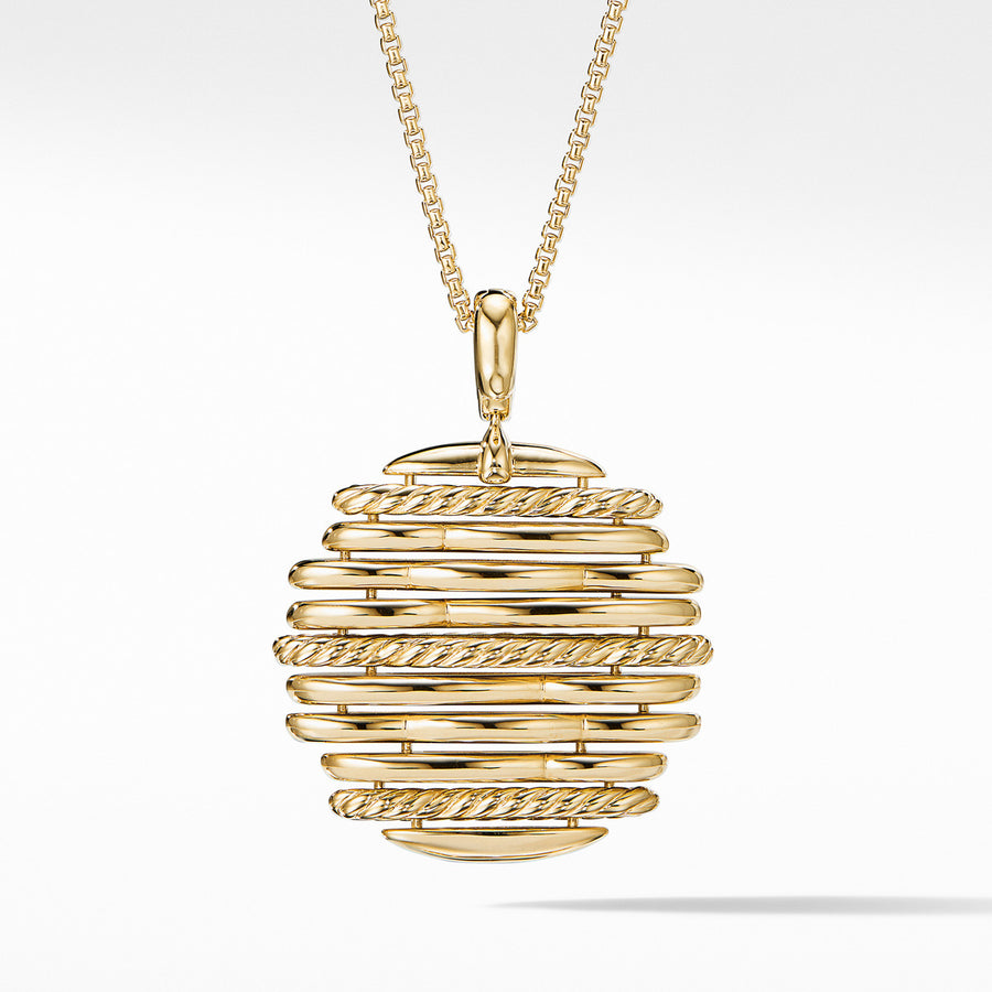 Tides Pendant Necklace in 18K Yellow Gold with Diamonds