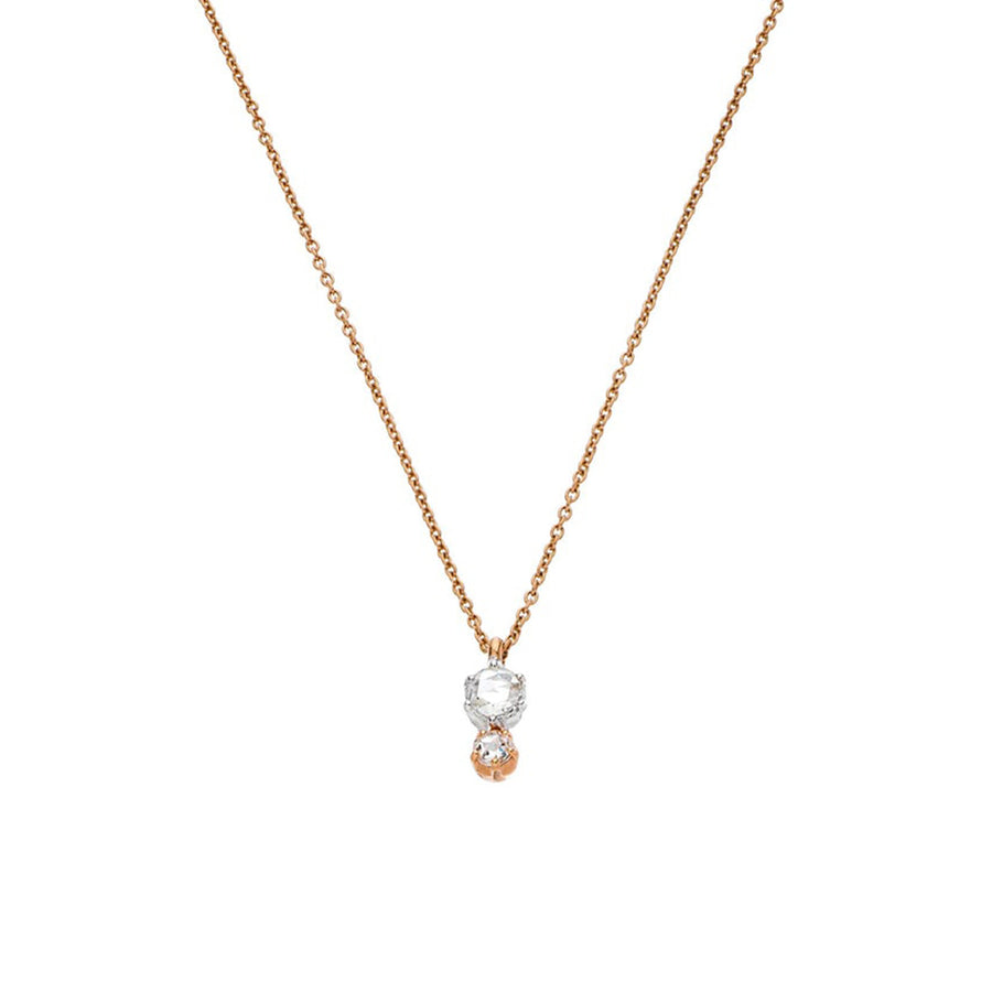Duet Rose Cut Diamond Necklace