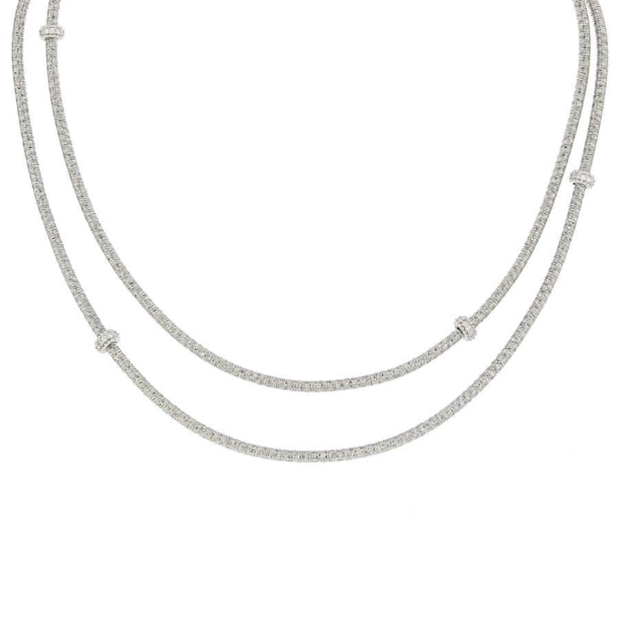 Rope Chain Necklace with Diamonds