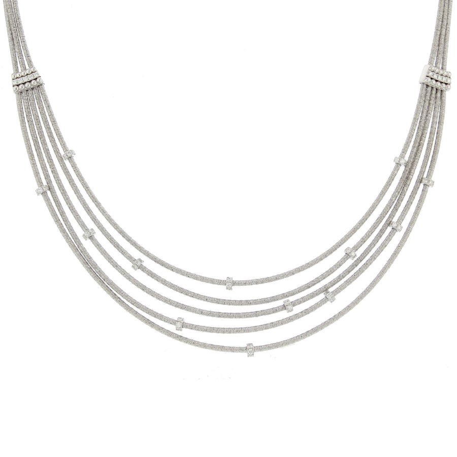 Diamond 5 Strand Necklace