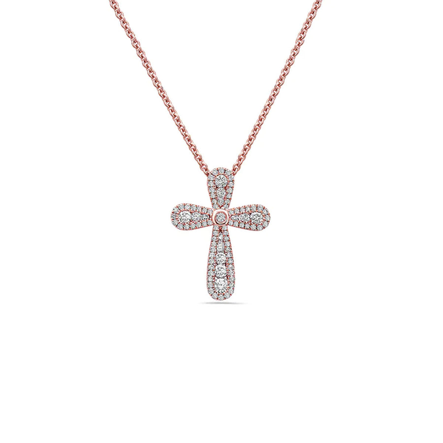 Precious Pastel Cross Diamond Pendant