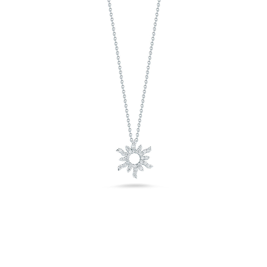 Diamond Sun Pendant Necklace