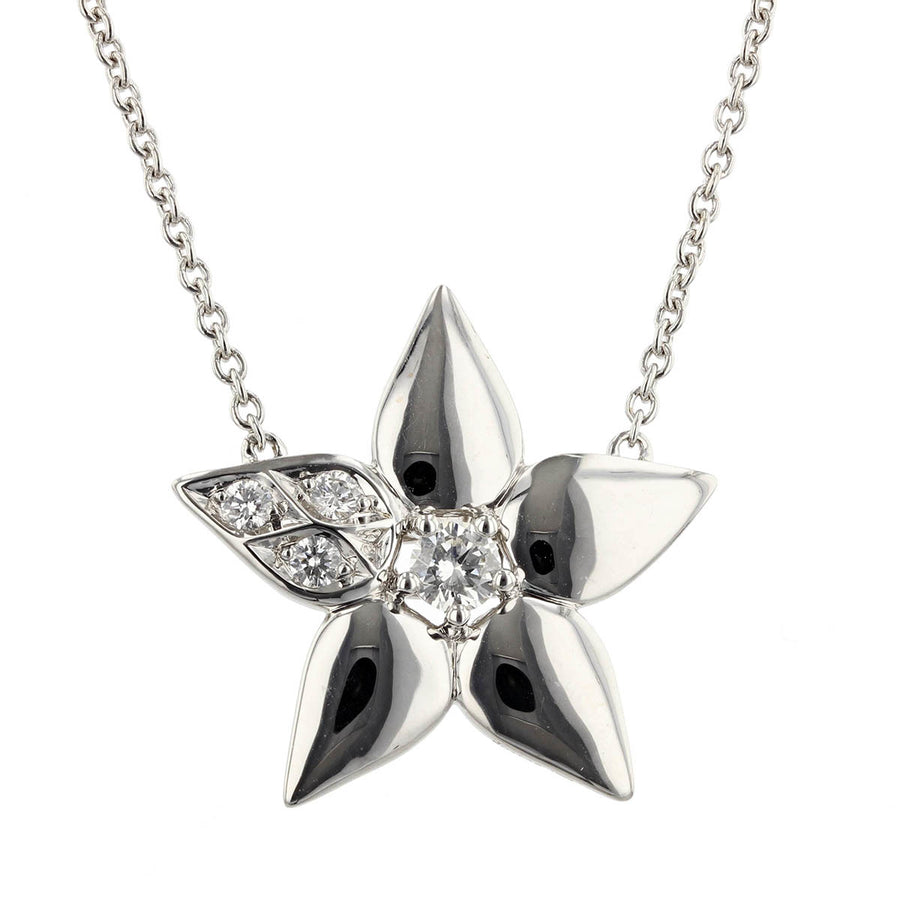 Lily Artisan Pave Single Leaf Pendant