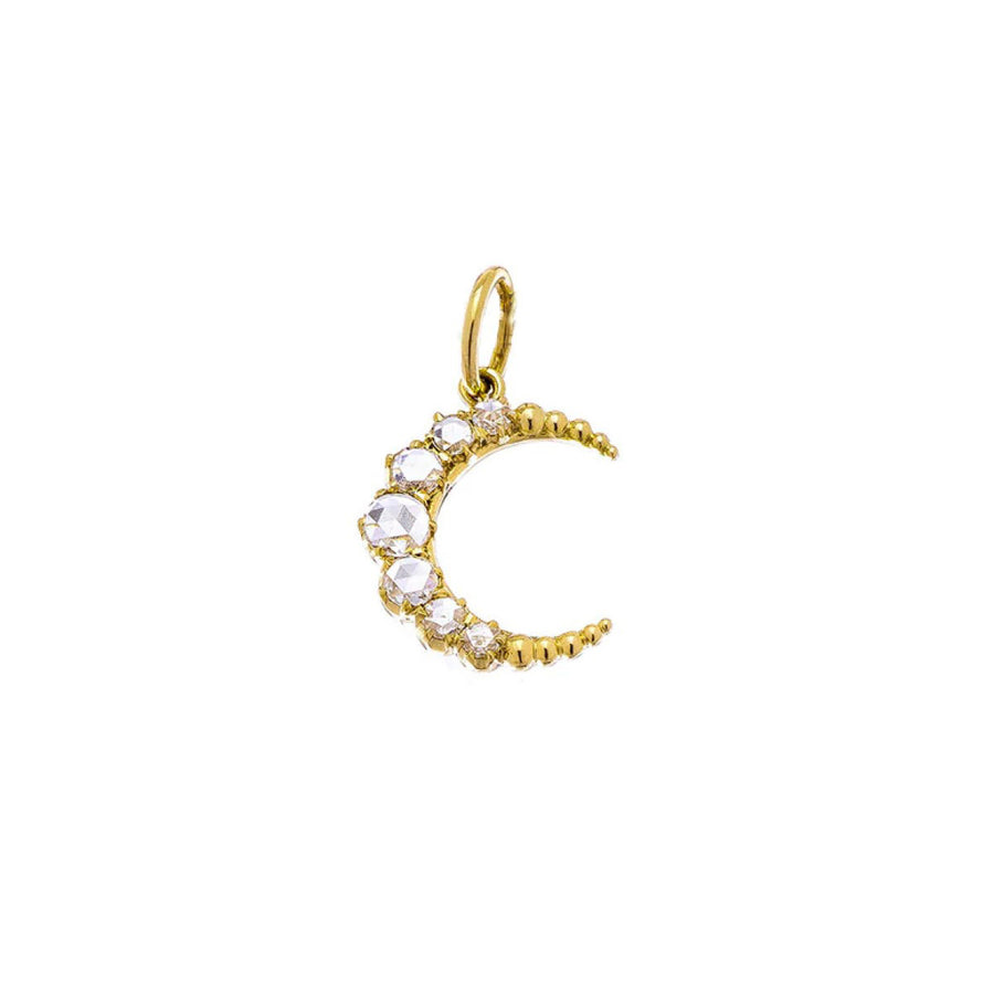 The Crescent Diamond Necklace in Yellow Gold