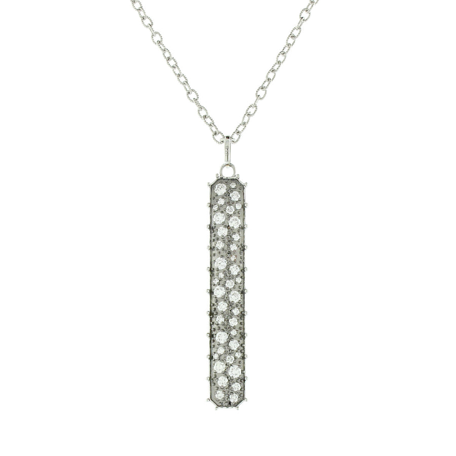 Diamond Confetti Long Tag Pendant
