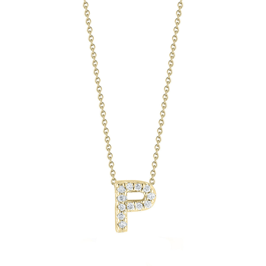 Love Letter P Pendant with Diamonds