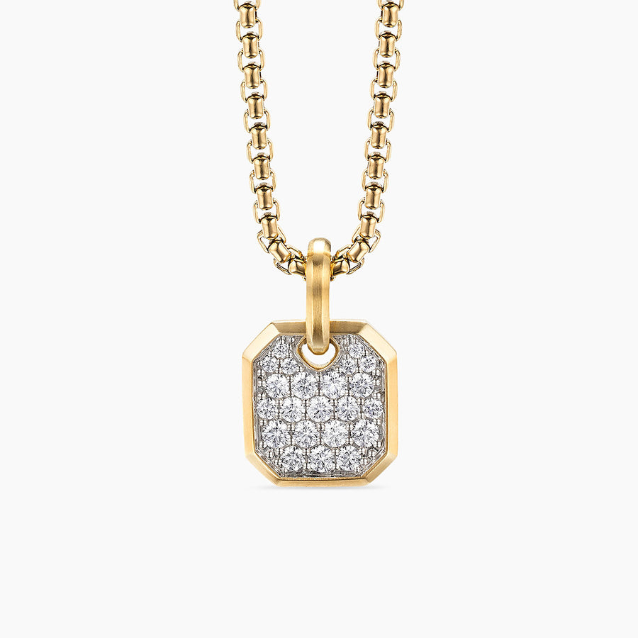Roman Amulet 18K Yellow Gold with Diamonds without Chain