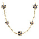 Sapphire Diamond Trio Station Necklace