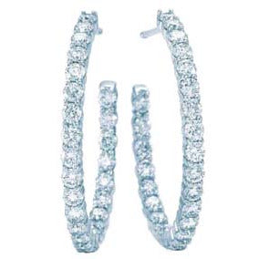 Diamond Hoop Earrings