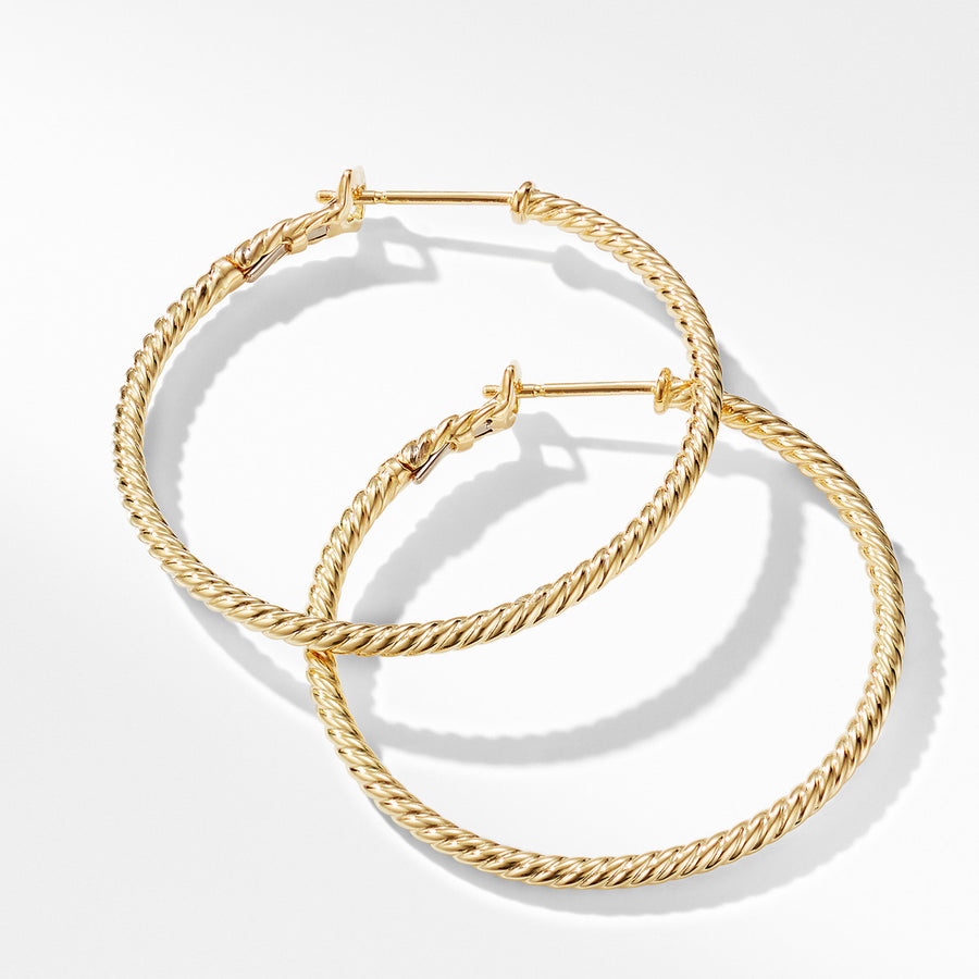 Cable Classics  Hoop Earrings in Gold