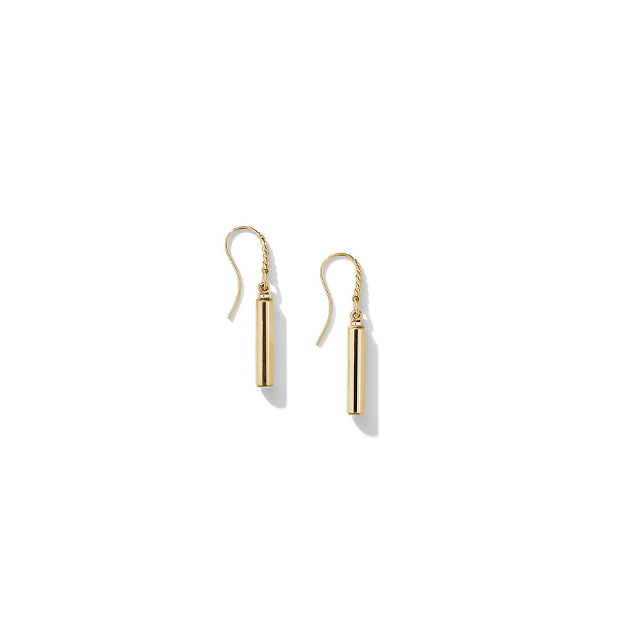 Lexington Drop Earrings in 18K Yellow Gold with Pave Diamond